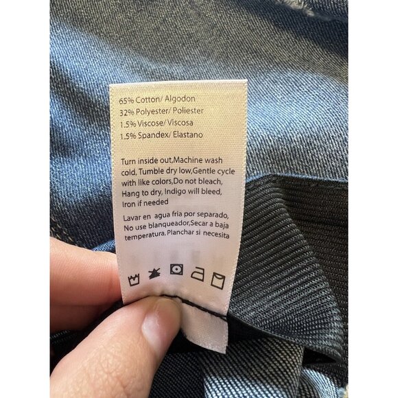 Risen Jeans Dark‎ High Rise Straight Leg Size Medium Classic City Mom Casual - Picture 5 of 12